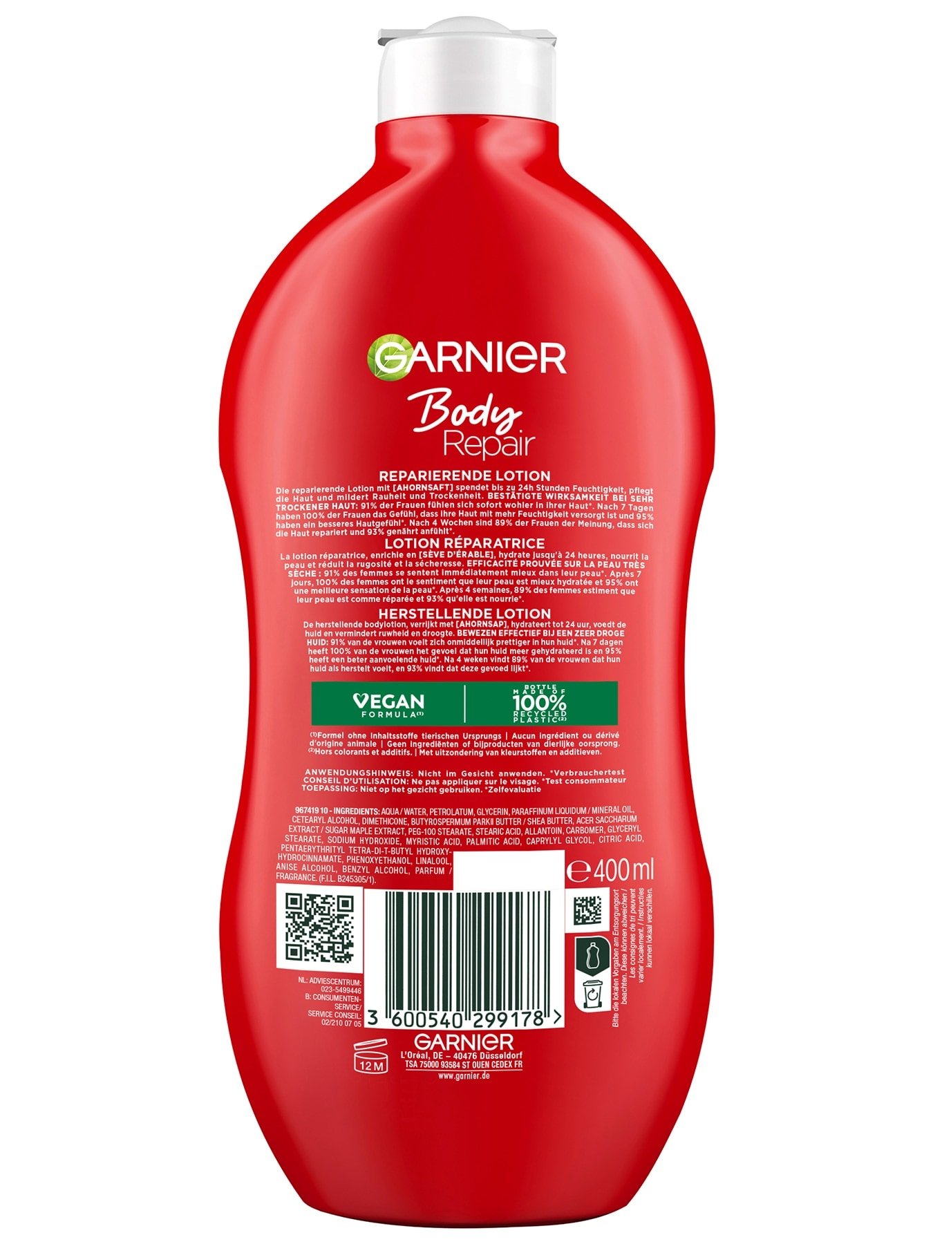 Body Repair Reparierende Creme-Milk - Produkt Rückansicht